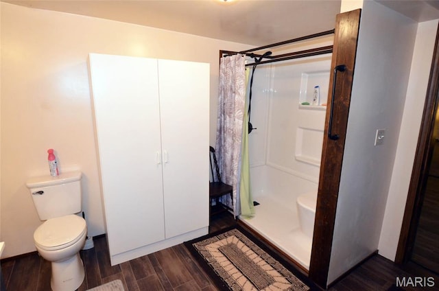 1116 E Springfield Rd, Sullivan, MO 63080 - bathroom with a stall shower and wood finished floors