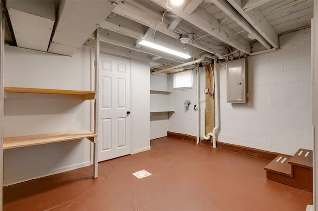 2447 Hartland Ave, Sycamore Hills, MO 63114 - basement with electric panel and baseboards