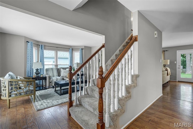 4667 Meramec Blvd, Eureka, MO 63025 - staircase featuring wood-type flooring and baseboards