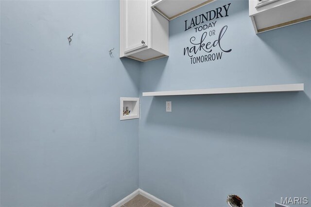 4667 Meramec Blvd, Eureka, MO 63025 - laundry room with cabinet space, hookup for a washing machine, and baseboards