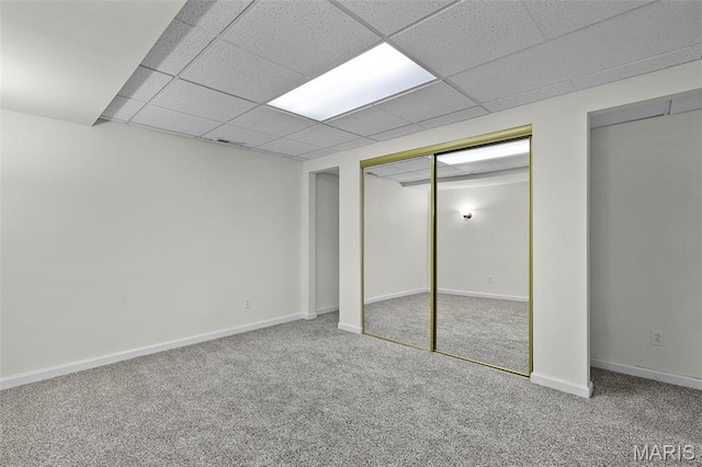 4667 Meramec Blvd, Eureka, MO 63025 - unfurnished bedroom with carpet, a paneled ceiling, and baseboards