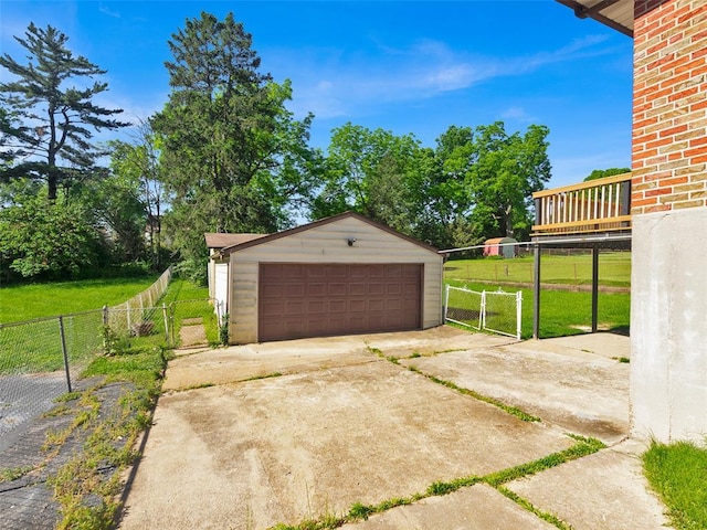 8668 Engler Ave, St John, MO 63114 - detached garage with a gate
