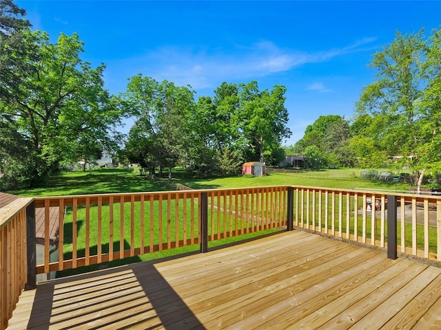 8668 Engler Ave, St John, MO 63114 - deck with a yard