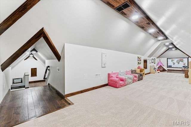 32 Woodoaks Trl, Ladue, MO 63124 - recreation room with carpet and wood finished floors
