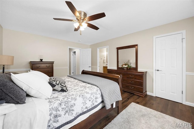 4163 Attleboro Ct, Saint Charles, MO 63304 - bedroom featuring wood finished floors, baseboards, and a ceiling fan