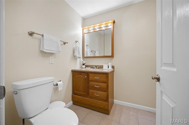 4163 Attleboro Ct, Saint Charles, MO 63304 - bathroom with toilet, vanity, baseboards, and tile patterned floors