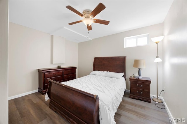 4163 Attleboro Ct, Saint Charles, MO 63304 - bedroom with wood finished floors, baseboards, and a ceiling fan