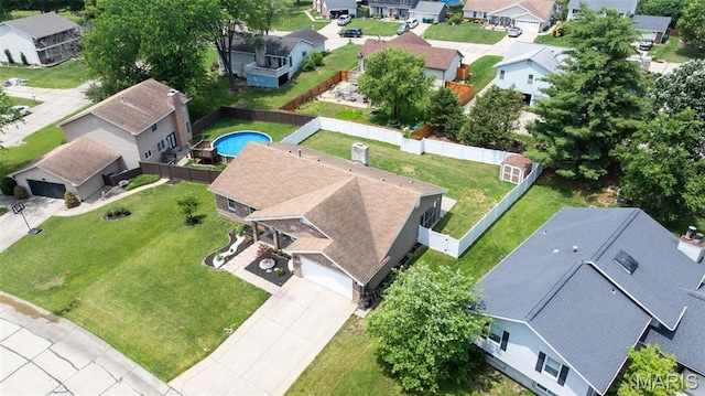 4163 Attleboro Ct, Saint Charles, MO 63304 - aerial view of residential area featuring a pool area