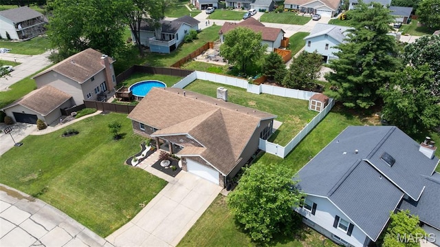 4163 Attleboro Ct, Saint Charles, MO 63304 - aerial view of residential area with a pool area