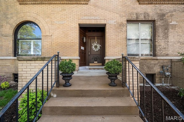 232 N Newstead Ave, Saint Louis, MO 63108 - doorway to property with brick siding
