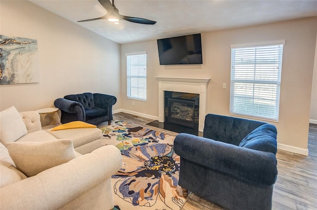 3772 Osprey Ct, Shiloh, IL 62221 - living room featuring wood finished floors, healthy amount of natural light, and baseboards