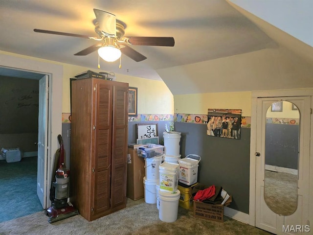 346 S Locust St, Dexter, MO 63841 - bonus room with a ceiling fan, carpet, and lofted ceiling