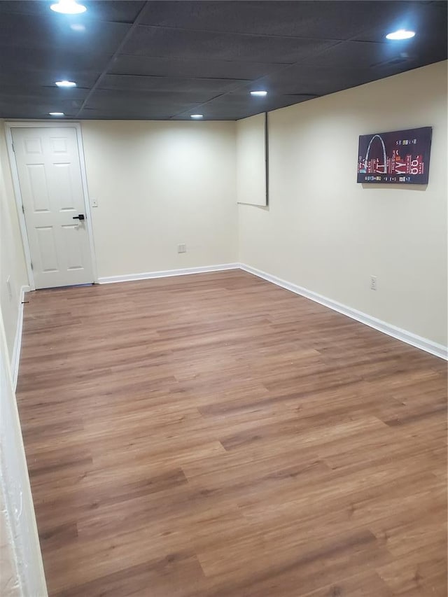 1 Wild Deer Ln, Saint Peters, MO 63376 - finished below grade area with baseboards, recessed lighting, and wood finished floors