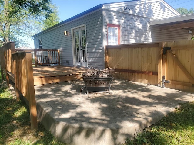 1 Wild Deer Ln, Saint Peters, MO 63376 - back of house with a wooden deck and french doors