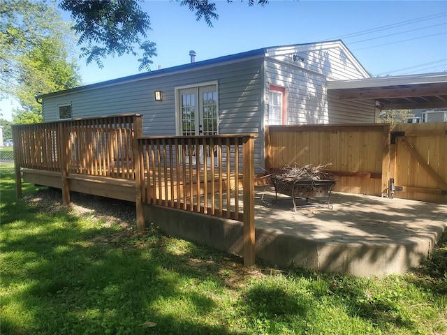 1 Wild Deer Ln, Saint Peters, MO 63376 - back of property with a wooden deck