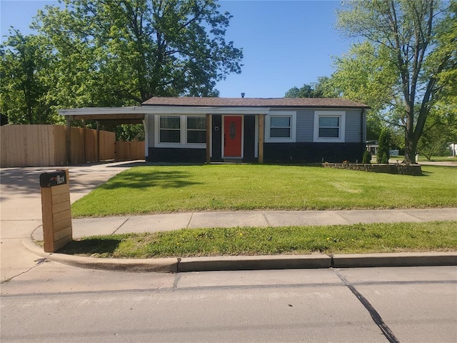 1 Wild Deer Ln, Saint Peters, MO 63376 - ranch-style home featuring concrete driveway and a carport