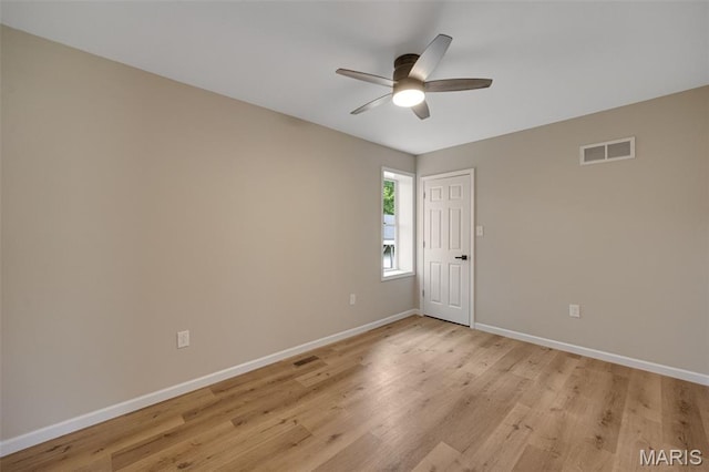 812 Richeson Rd, Potosi, MO 63664 - unfurnished room featuring a ceiling fan and light wood-style flooring