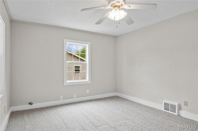 233 Oconnell St, Cape Girardeau, MO 63701 - spare room with carpet flooring, baseboards, a ceiling fan, and a textured ceiling