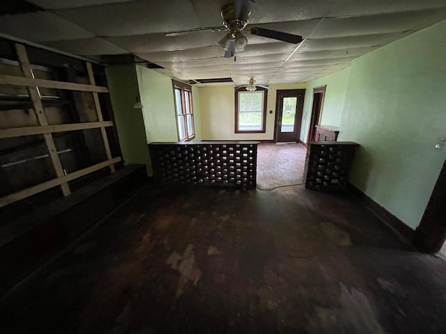 20621 County Highway 22, Hoyleton, IL 62803 - spare room with ceiling fan, wood finished floors, and baseboards