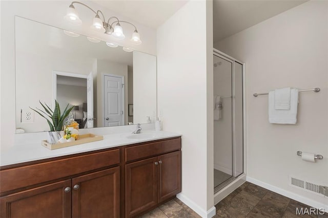 119 Hidden Bluffs Dr, Lake St Louis, MO 63367 - full bathroom featuring a stall shower and vanity
