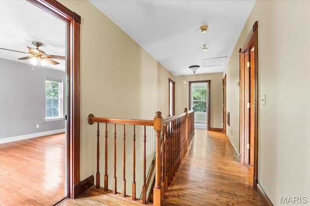 1519 Scofield Valley Ln, Wildwood, MO 63038 - corridor featuring an upstairs landing and wood-type flooring