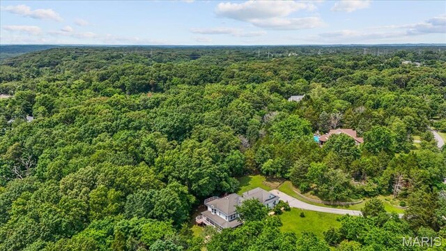 1519 Scofield Valley Ln, Wildwood, MO 63038 - bird's eye view of a heavily wooded area