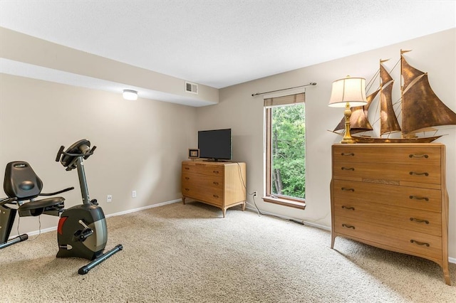 15017 Baxter Vlg Unit B, Chesterfield, MO 63017 - workout room with carpet flooring and baseboards
