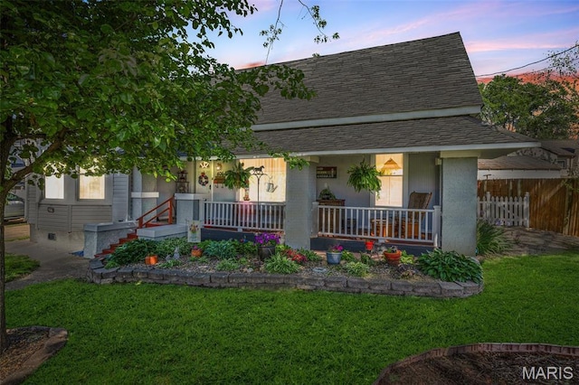 406 N Division St, Bonne Terre, MO 63628 - view of front of house with covered porch and a shingled roof