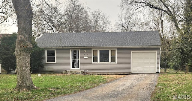 353 S Marguerite Ave, Saint Louis, MO 63135 - ranch-style home featuring driveway, a garage, and a shingled roof