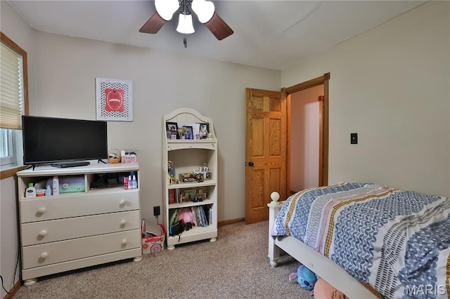 306 Lakewood Dr, Hillsboro, IL 62049 - bedroom featuring carpet and a ceiling fan