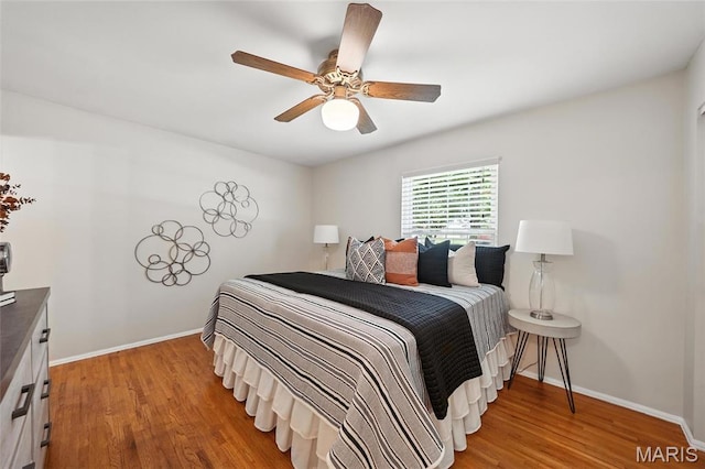 1214 Iron Warrior Ln, Ballwin, MO 63011 - bedroom with wood finished floors and ceiling fan
