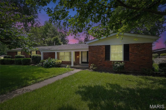 1214 Iron Warrior Ln, Ballwin, MO 63011 - single story home featuring brick siding and a lawn