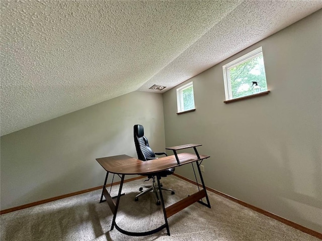12185 Oak Meadow Dr, Rolla, MO 65401 - carpeted office space with a textured ceiling and baseboards