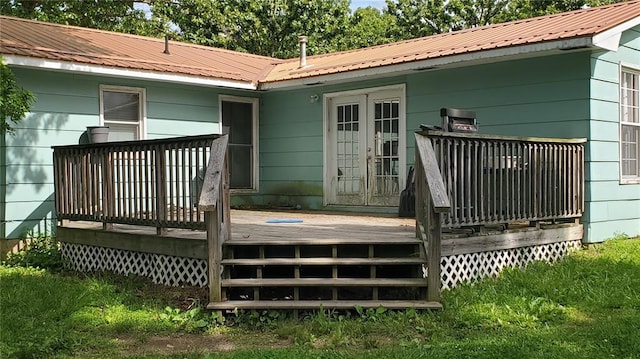 315 County Road 4170, Salem, MO 65560 - wooden deck with french doors