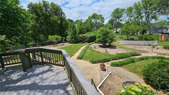 9117 Tiber Ct, Affton, MO 63123 - view of wooden terrace