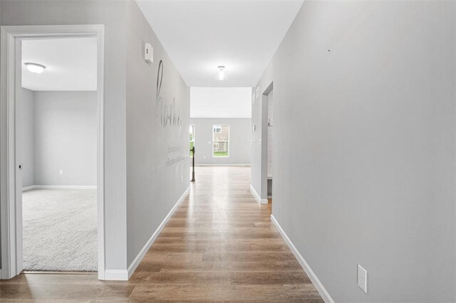 1448 Guilford Pl, Troy, IL 62294 - hallway with baseboards and wood finished floors