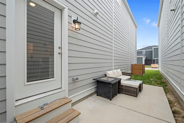 369 Tiber Pl, Saint Charles, MO 63301 - view of patio with a fire pit