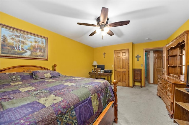 30 Fawn View Ln, Ofallon, MO 63366 - bedroom with light carpet and a ceiling fan