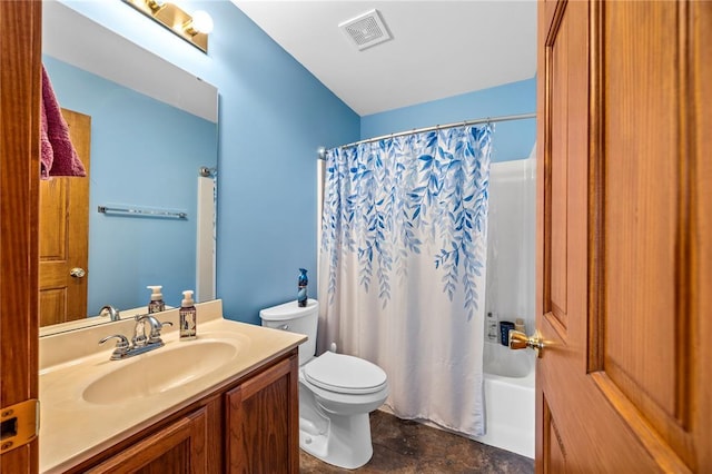 30 Fawn View Ln, Ofallon, MO 63366 - bathroom featuring toilet, vanity, and shower / bath combo with shower curtain