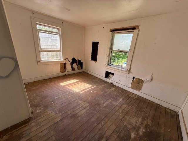 504 E 8th St, Portageville, MO 63873 - empty room with wood-type flooring and healthy amount of natural light