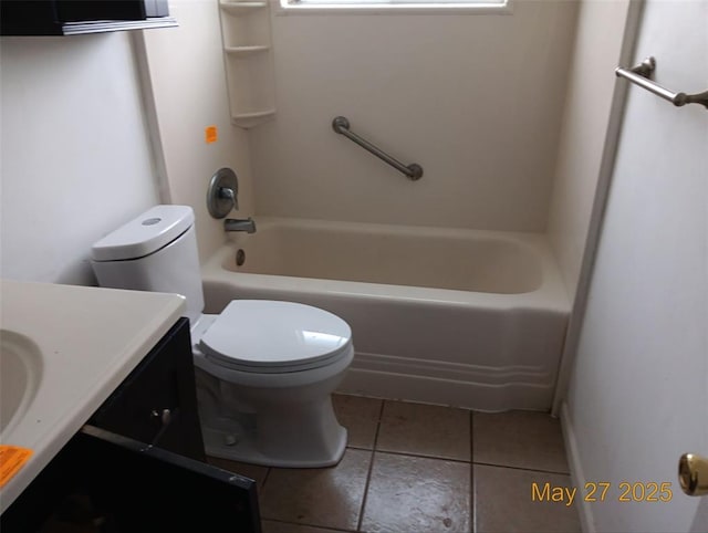 3734 Carol Park Rd, House Springs, MO 63051 - full bath with tile patterned flooring, vanity, toilet, and shower / tub combination
