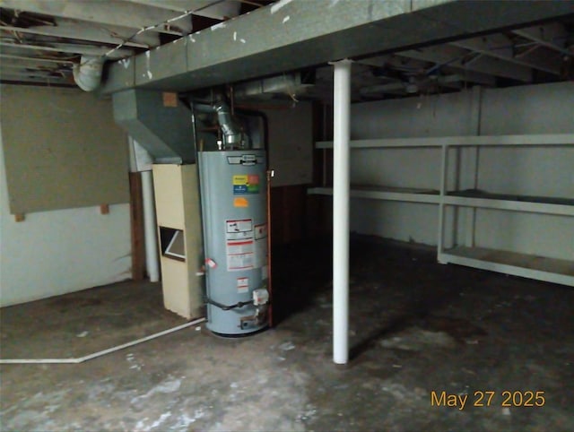 3734 Carol Park Rd, House Springs, MO 63051 - unfinished below grade area featuring water heater