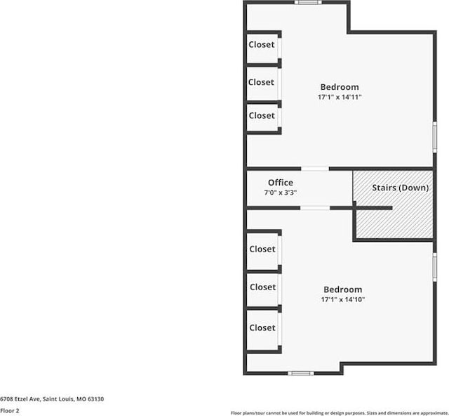 6708 Etzel Ave, University City, MO 63130 - room layout