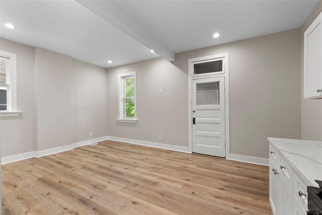 3535 Giles Ave, Saint Louis, MO 63116 - interior space featuring light wood-style flooring, baseboards, and recessed lighting