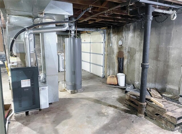 708 E State Route 72, Rolla, MO 65401 - unfinished below grade area with gas water heater and heating unit