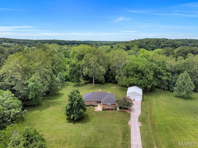 61 Serenity Ln, Troy, MO 63379 - view from above of property featuring a heavily wooded area