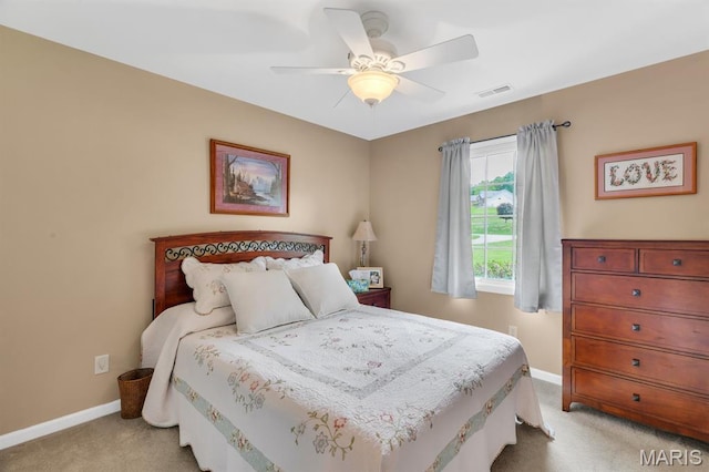 61 Serenity Ln, Troy, MO 63379 - bedroom with light carpet, baseboards, and a ceiling fan