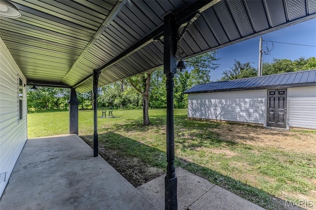711 Noe Dr, Richland, MO 65556 - view of grassy yard with a patio area