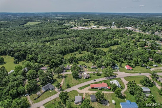 711 Noe Dr, Richland, MO 65556 - aerial view of property and surrounding area featuring a forest