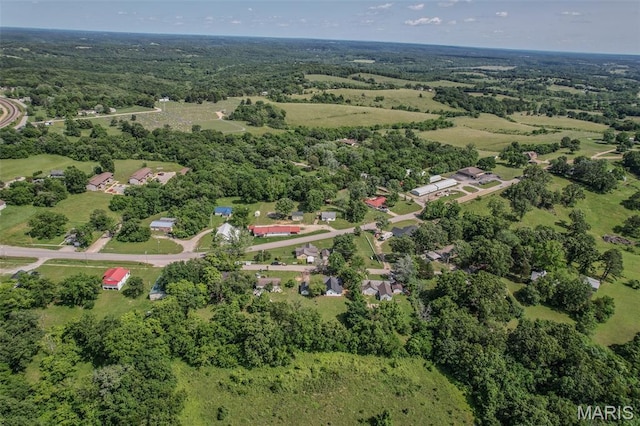 711 Noe Dr, Richland, MO 65556 - aerial view of property's location with a forest